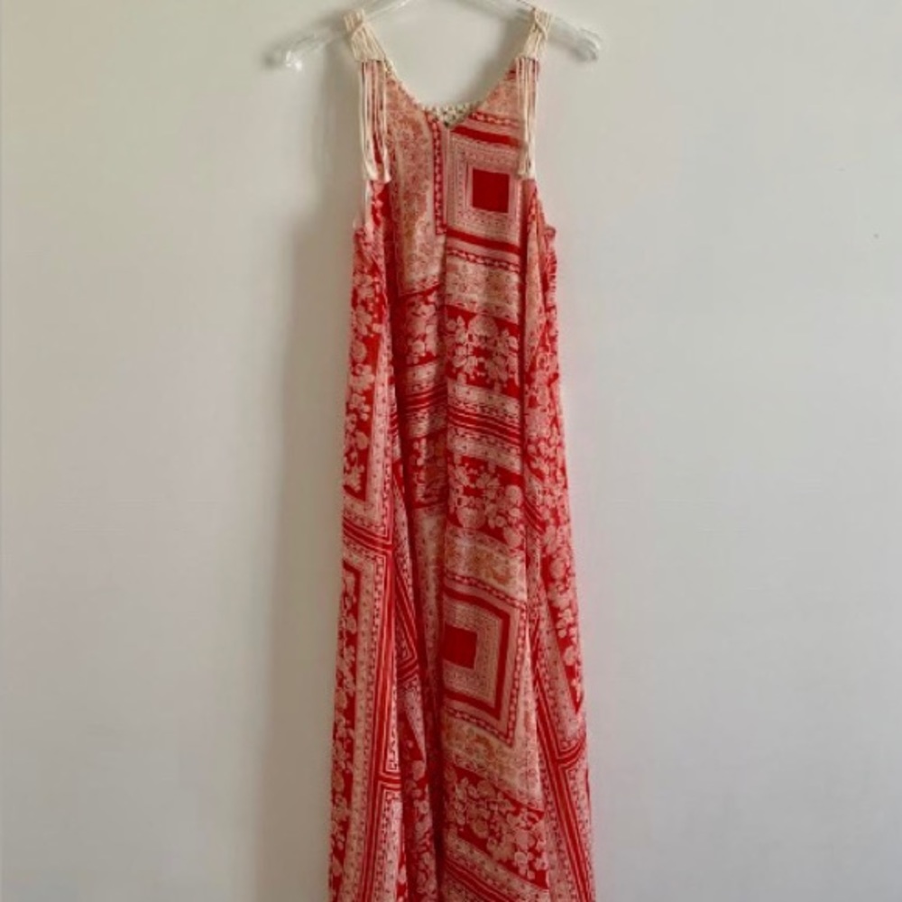 *NWOT* Zara BoHo Floral Print Crochet Detail Midi Dress - Picture 8 of 15